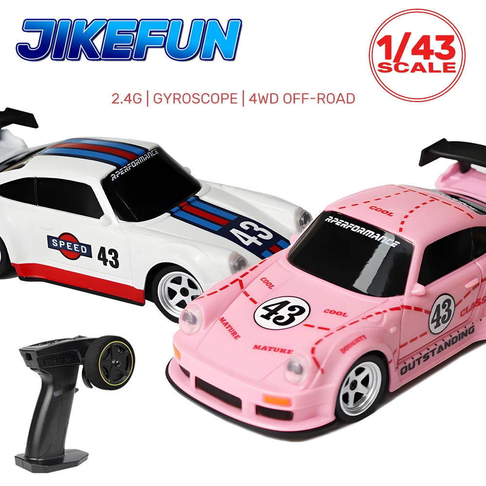 Mini 1:43 RC Drift Car 4WD with Gyro and LED Lights